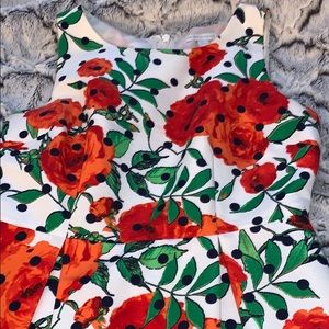 flower and polkadot printed dress